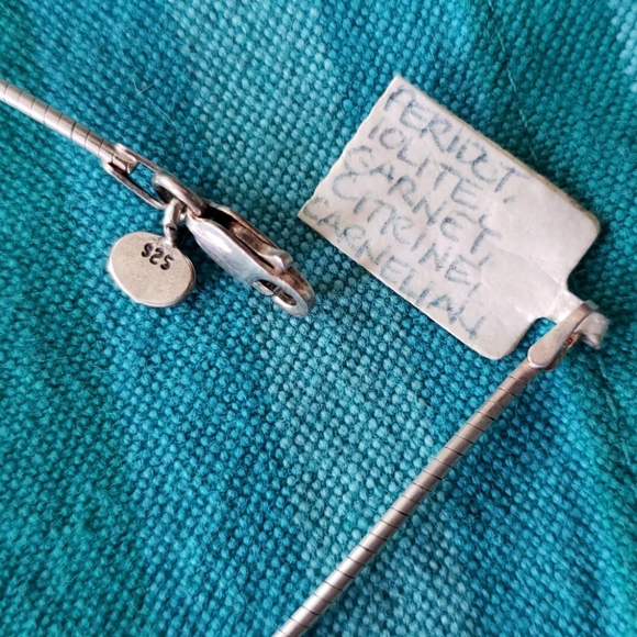 Beit Nir Vintage Sterling Silver & Gemstone Pendant Necklace - Picture 2 of 6